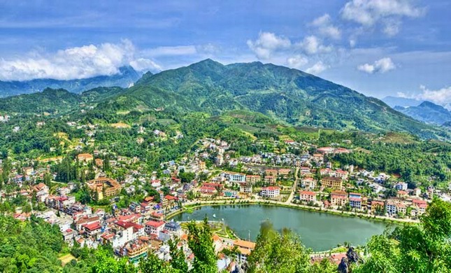 Sapa view from Ham Rong mountain