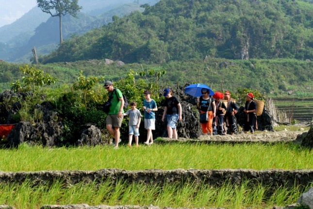 Walking in village Sapa