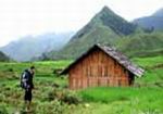 The rotproof wood Hmong houses, Sapa, Vietnam